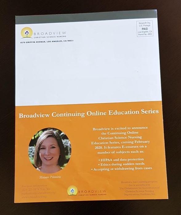 The back of the Christmas newsletter