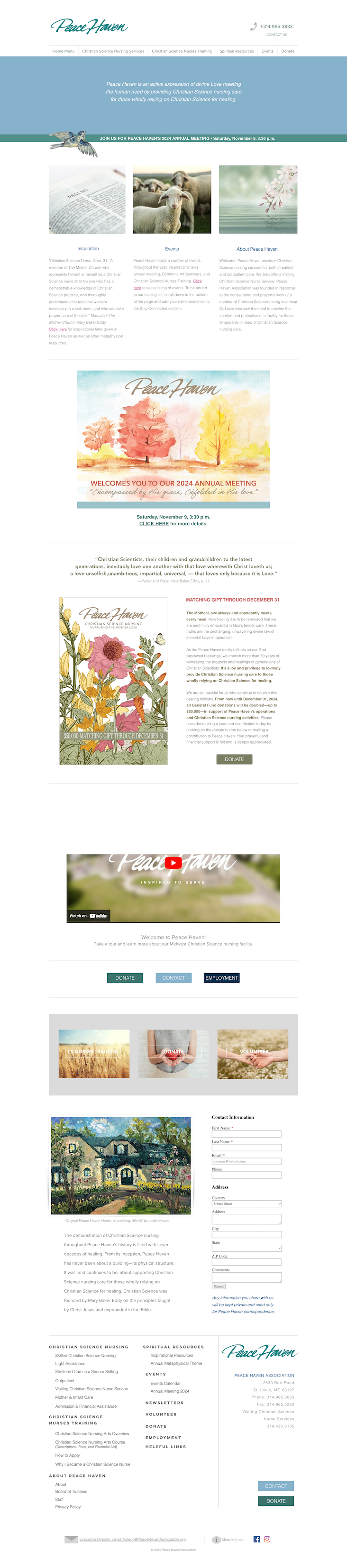 Peace Haven Website